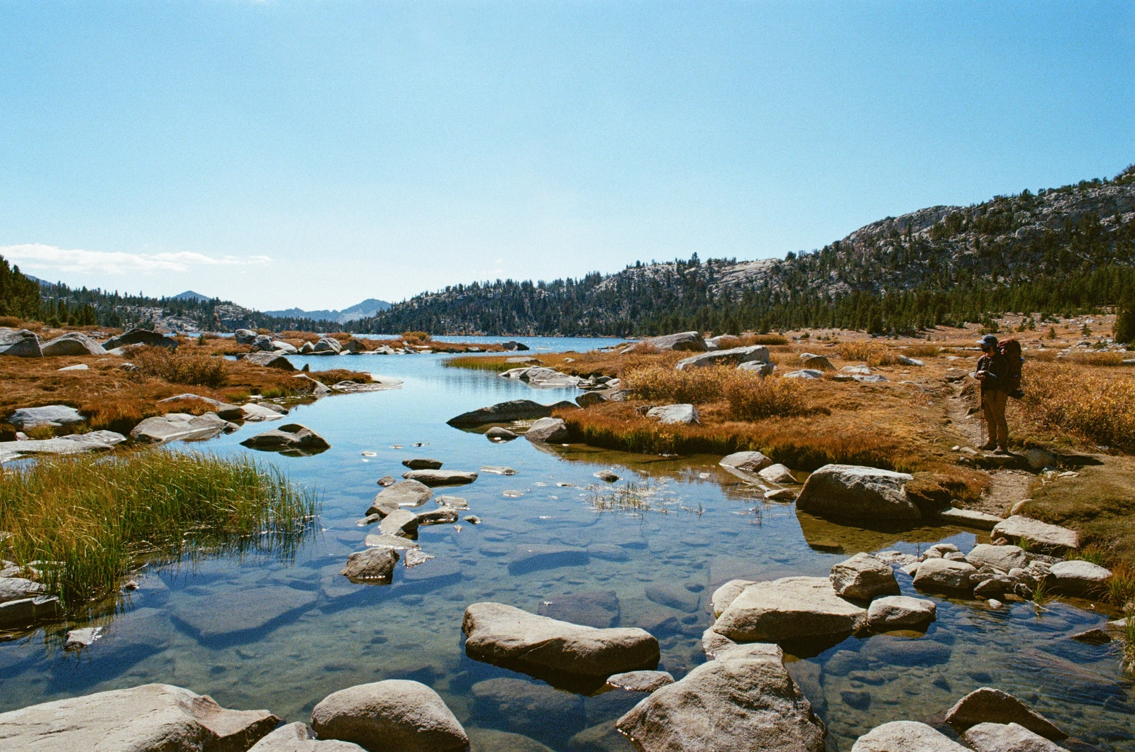 Crossing the inlet on stepping stones