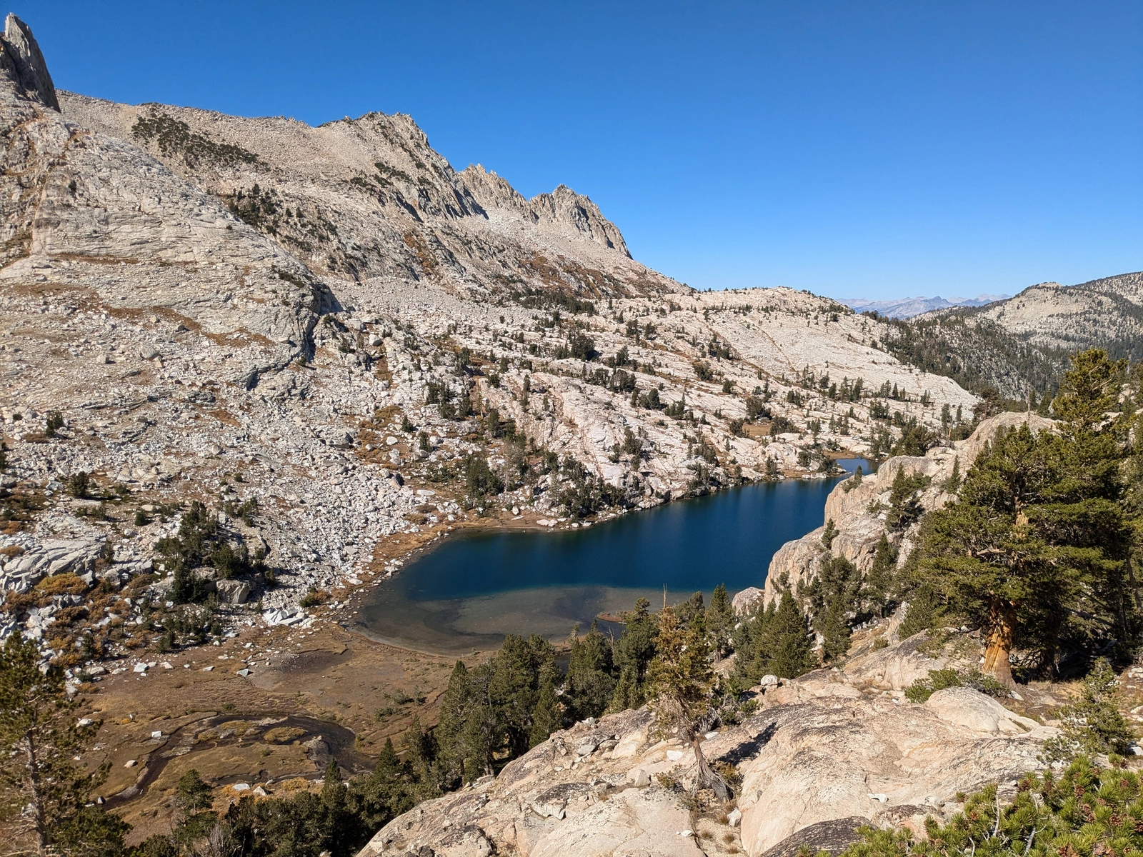 Turning right, the southern end of Izaak Walton Lake was also visible.