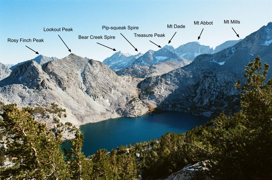 An impressive view of the Sierra Crest kept us motivated on the climb to Mono Pass.