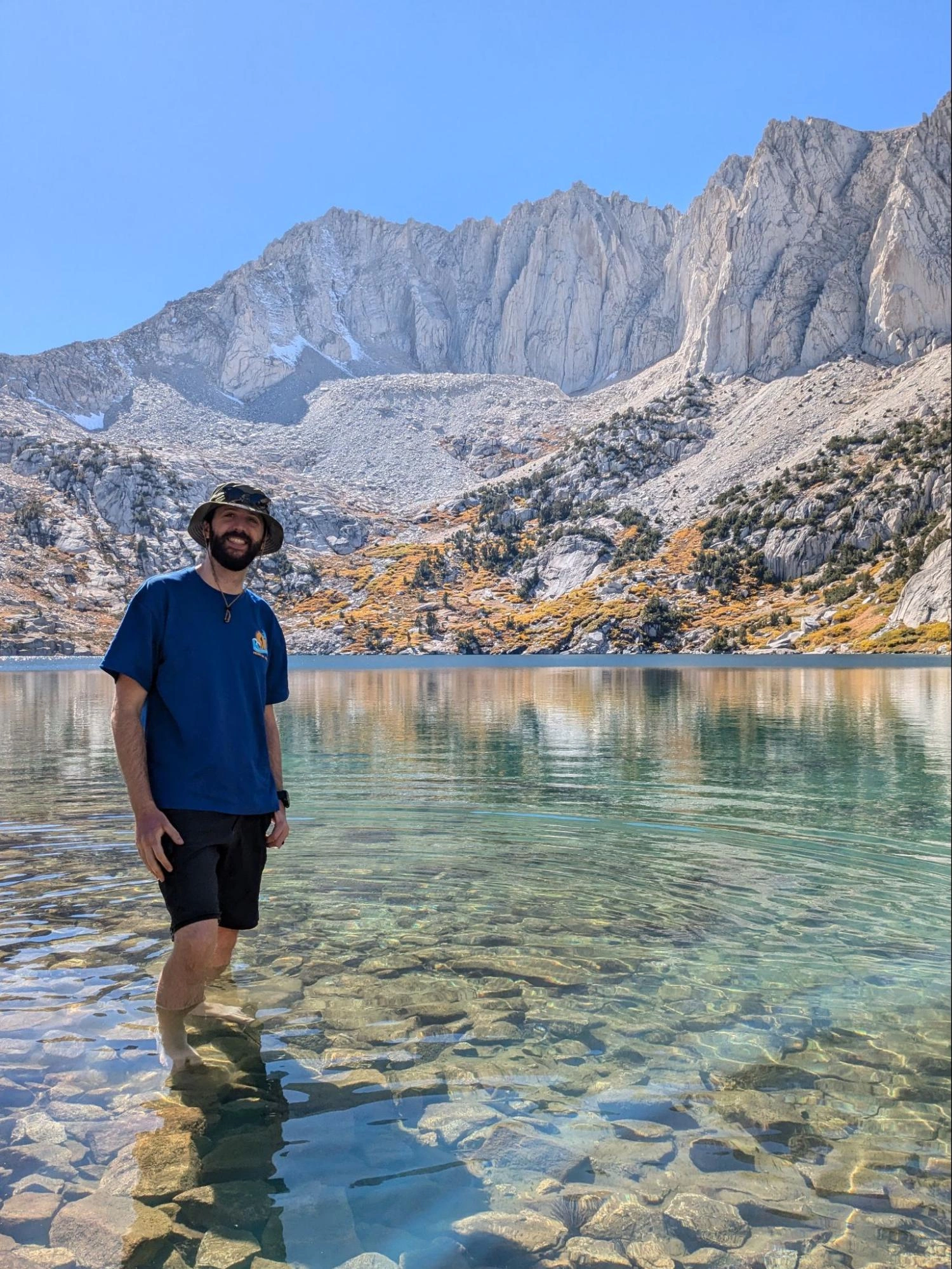 Dipping my feet in icy Ruby Lake
