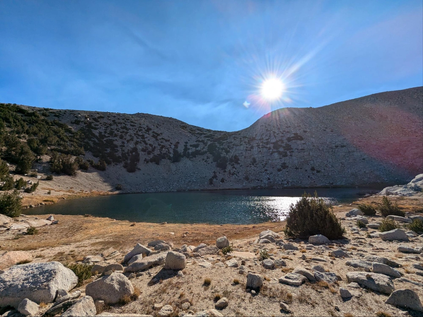 One of the Trail Lakes in the morning sun