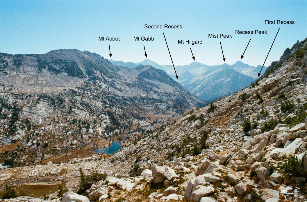 Looking back at the Recesses from Bighorn Pass