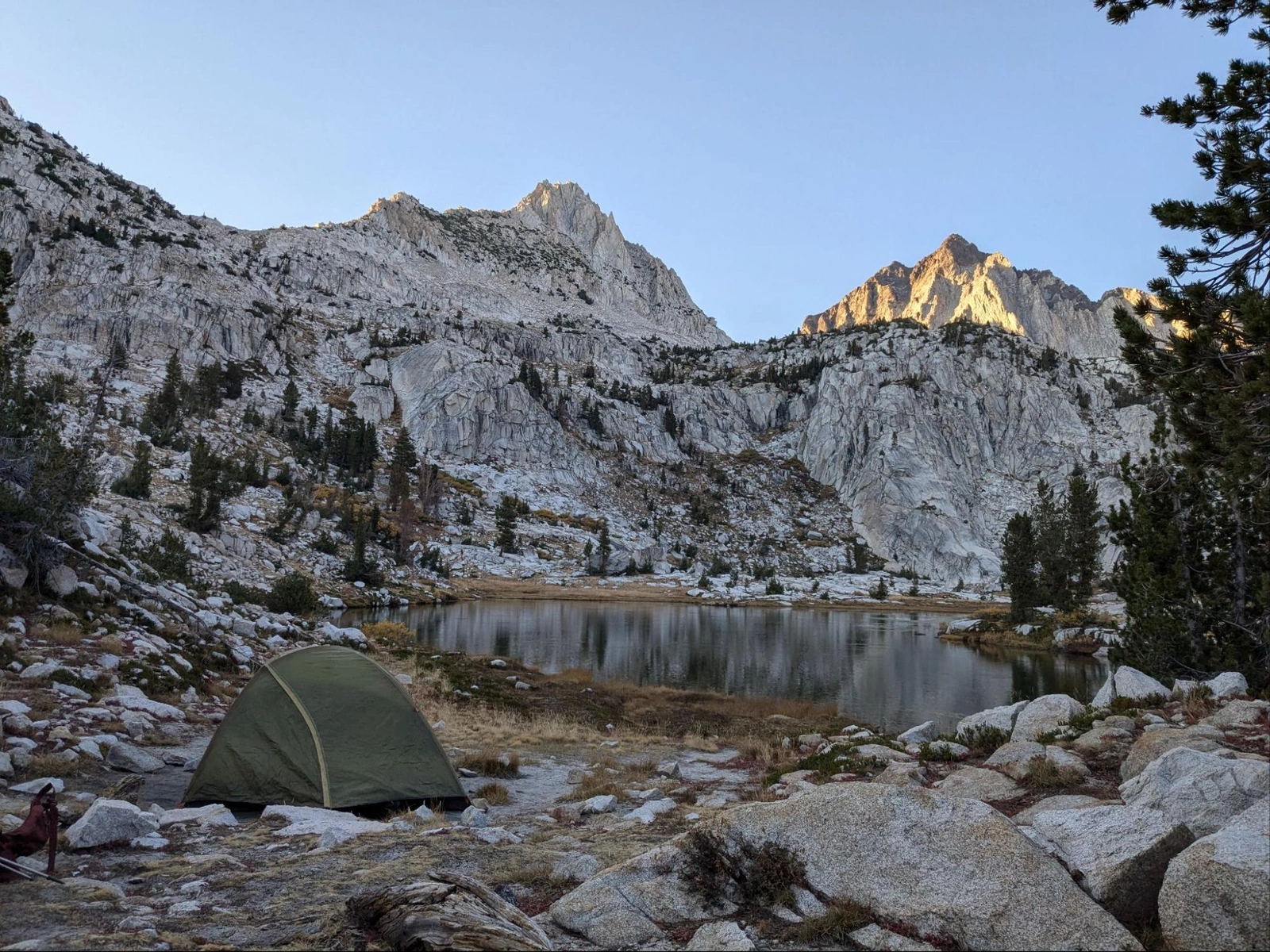 Finally - camp at Laurel Lake!