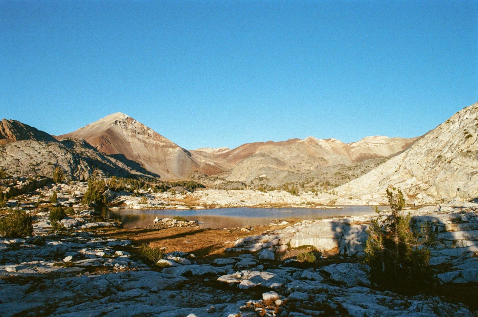 Cotton Lake and Red Slate Mountain from camp