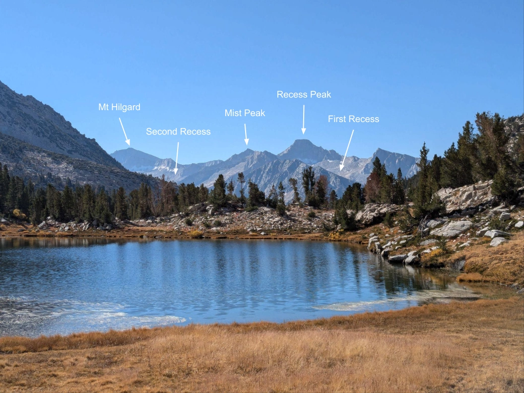 Another look at the First and Second Recesses, including the curiously flat-topped Recess Peak