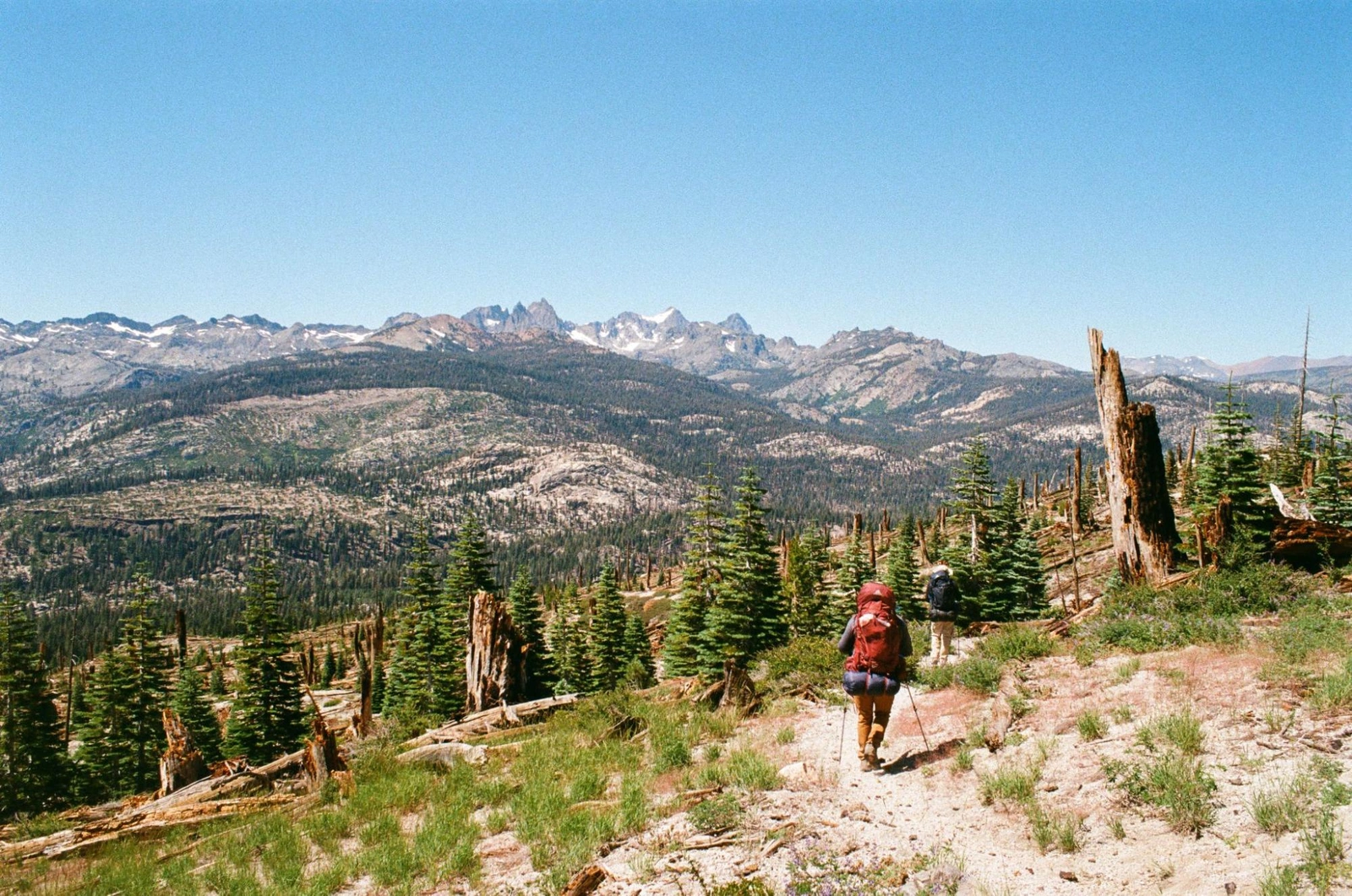 Our first glimpse of the Ritter Range