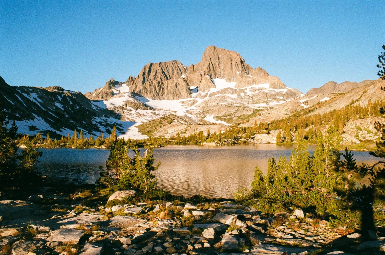 Mt Ritter and Banner Peak in the morning light