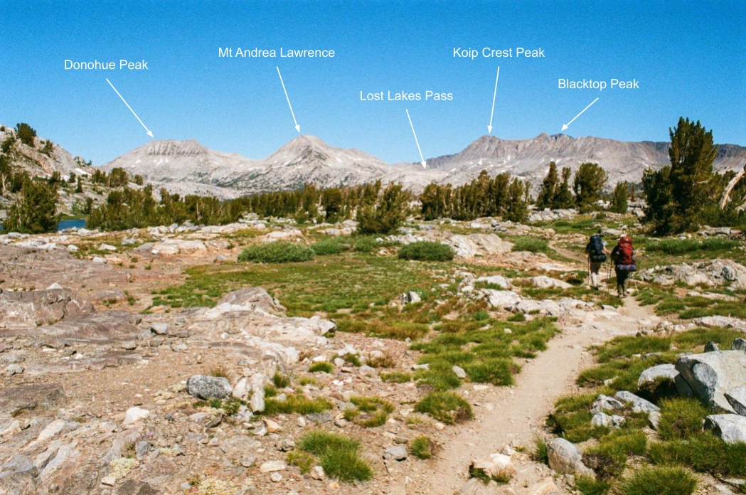 Peaks to the north of Island Pass