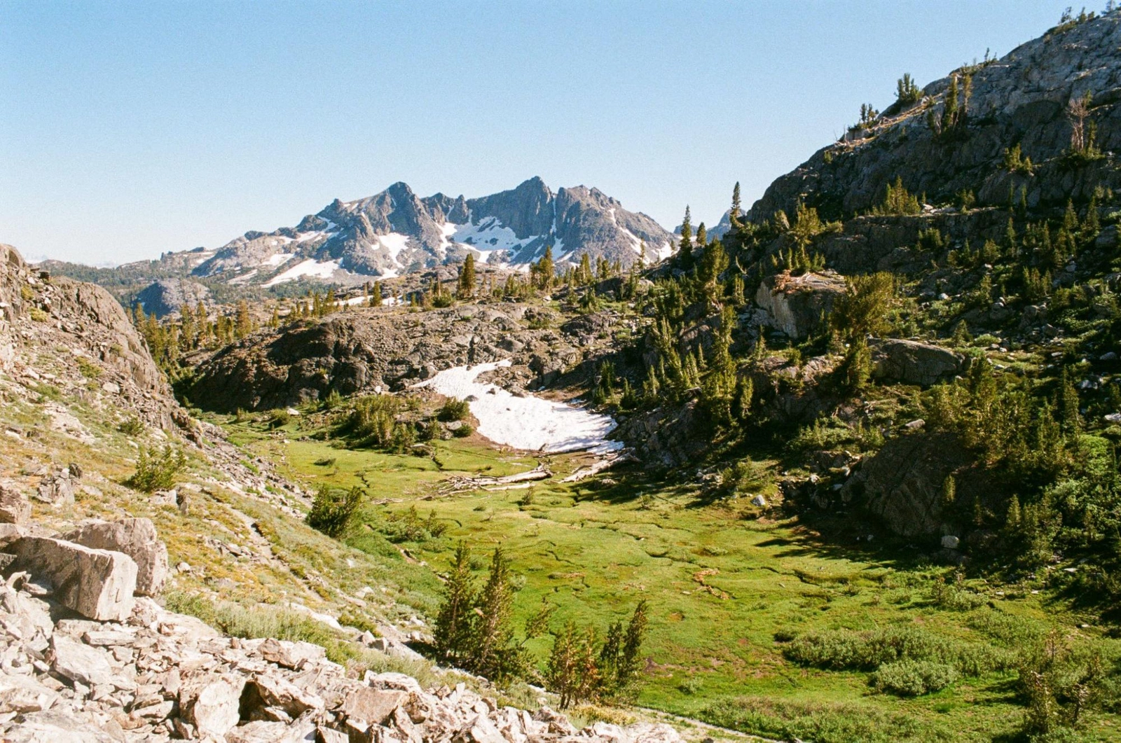 The pass between Shadow Creek and Garnet Lake is a beauty.