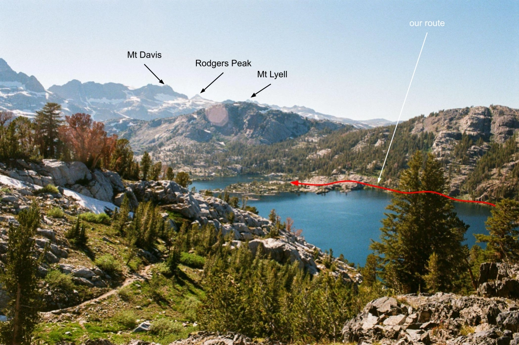 Our evental camp site for the night was visible from here