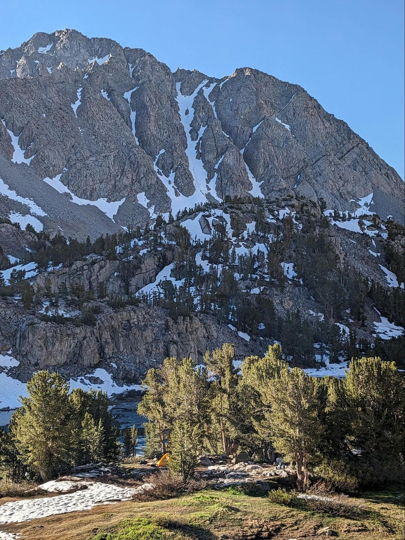 Camp with Mt Morgan in the background