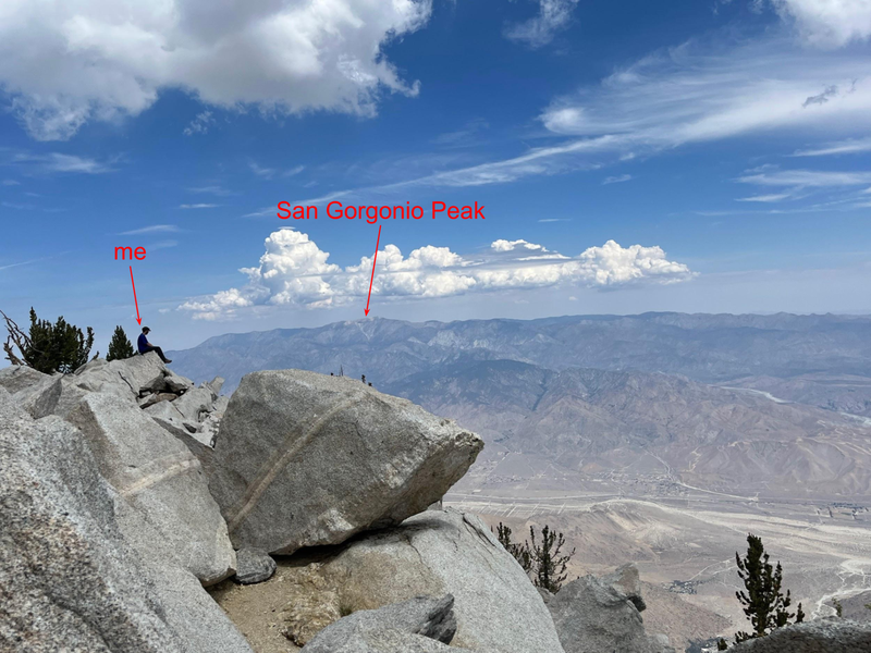 A better shot of the San Bernadino Mountains and San Gorgonio Mountain in particular