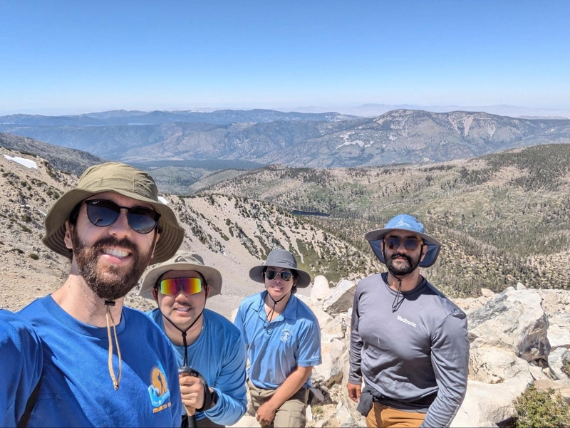 Dry Lake and our Day 1 route visible behind us