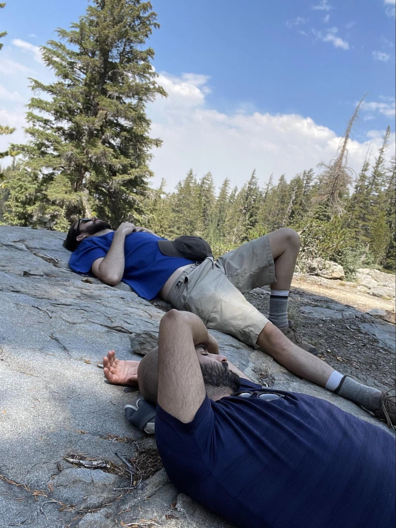 A brief rest after lunch
