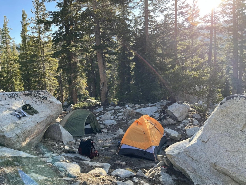 Our little campsite nestled among the boulders