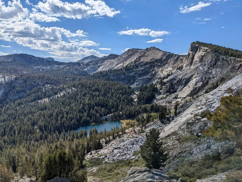Lake 2 and the south rim of the basin on the way out