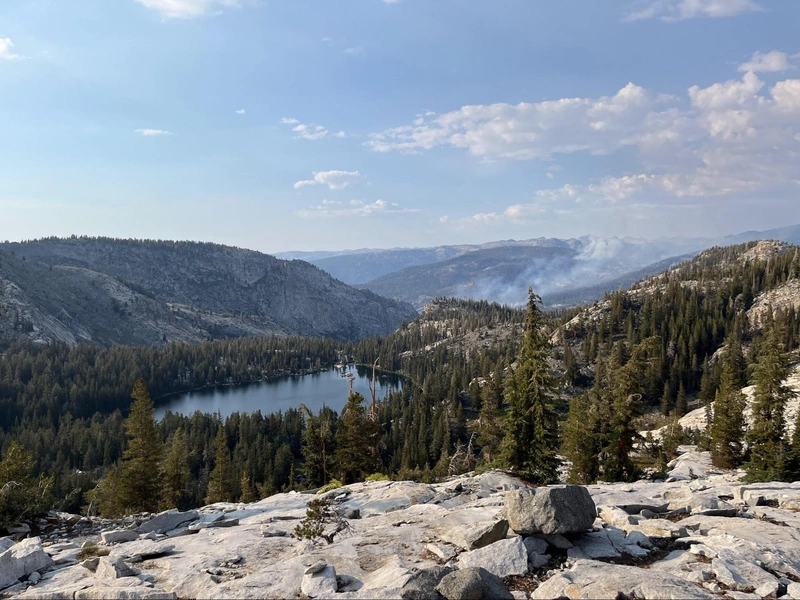 Smoke from Rodgers fire was still visible
