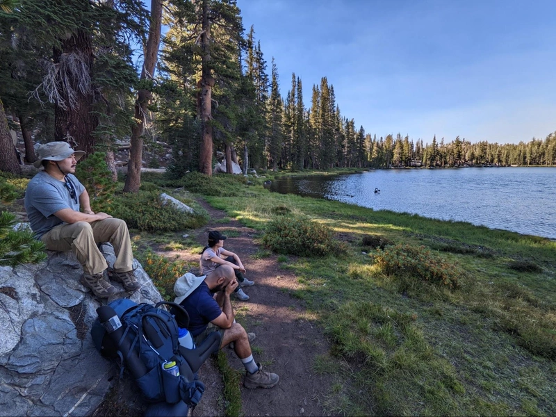 We took a moment to appreciate nature's bounty. Except Chris, who was thinking about cheeseburgers